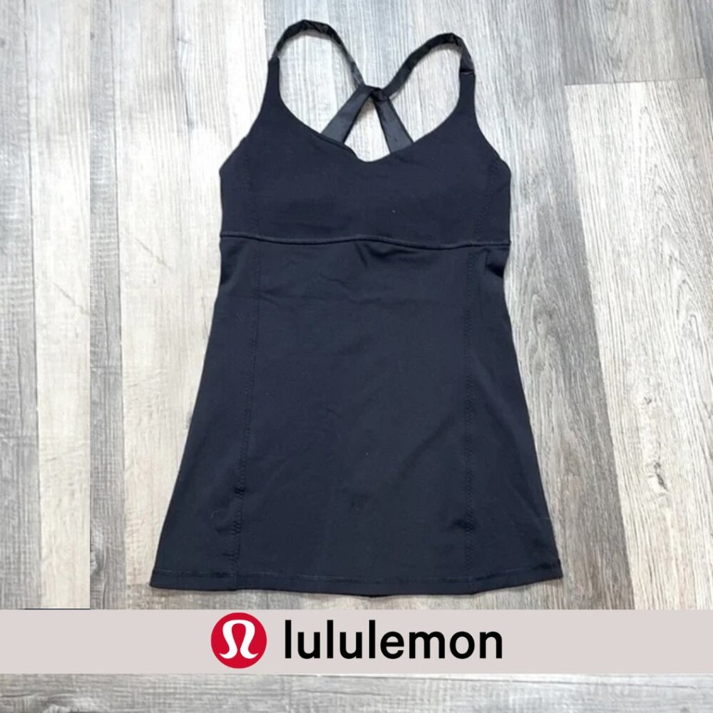 lululemon athletica Black Tank Top with silk straps